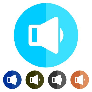 Simgeler düz hoparlör ses