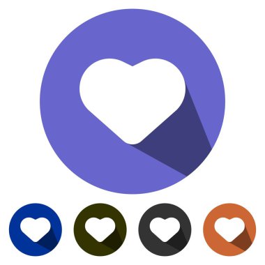 Simgeler düz favori kalp