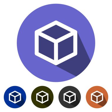 Simgeler düz izometrik küp