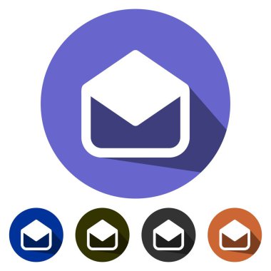 Simgeler düz açık zarf