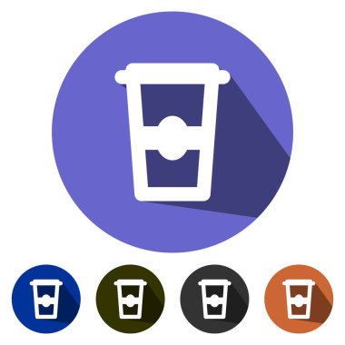 Simgeler düz kağıt bardak