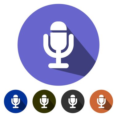 Simgeler düz sesli mikrofon