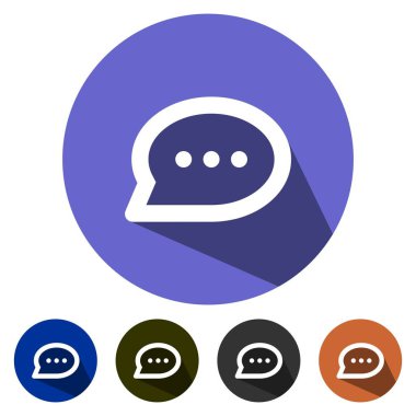 Simgeler düz sohbet kabarcık