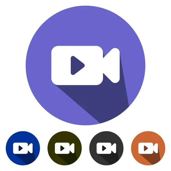 Simgeler düz video kamera