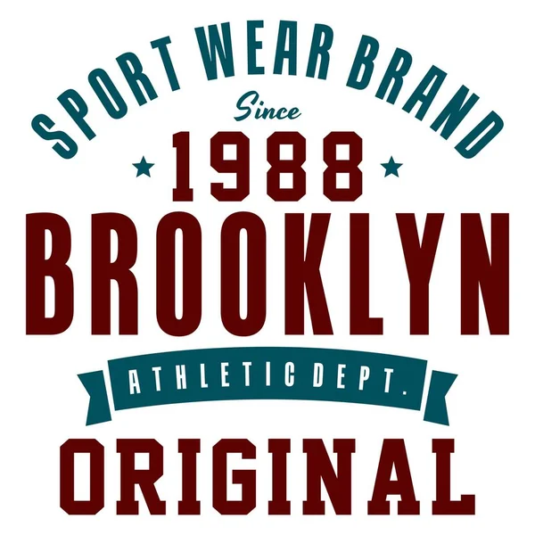 Marca de ropa deportiva de diseño gráfico — Vector de stock