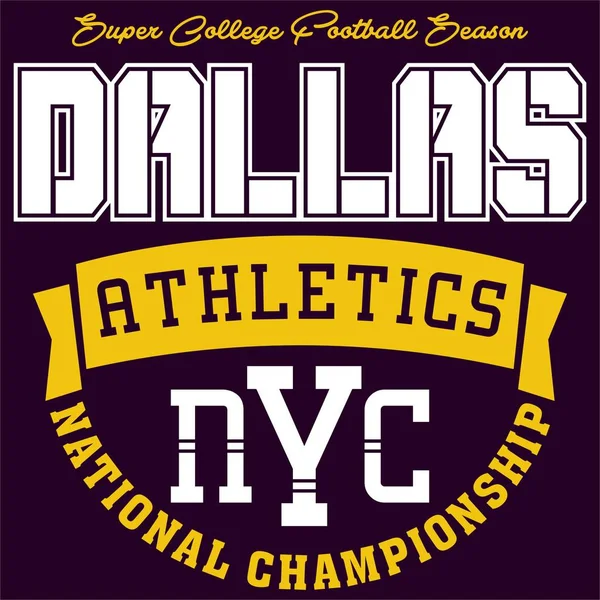 Diseño dallas atletismo — Vector de stock