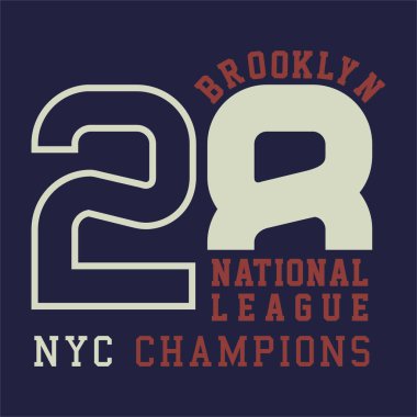 Harfler brooklyn Ulusal şampiyonların Tasarla