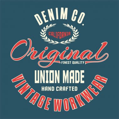 Tasarım harfler denim california orijinal