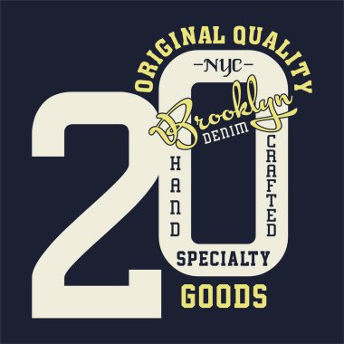 Tasarım harfler orijinal kalite brooklyn