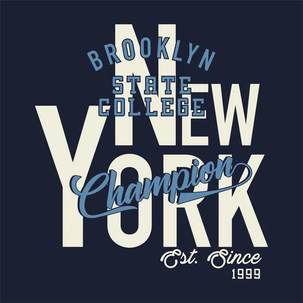 Letras de diseño brooklyn State College — Vector de stock