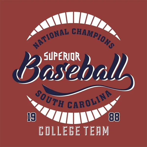 Gráfico CAMPEONES NACIONALES SUPERIOR BASEBALL — Vector de stock