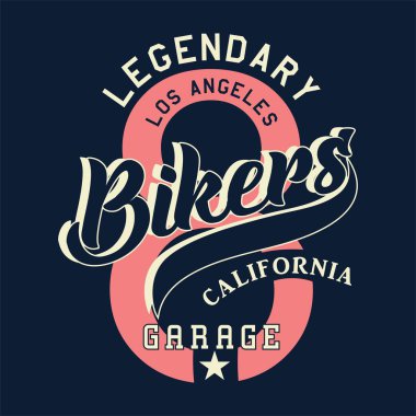 grafik efsanevi los angeles bisikletçileri Kaliforniya