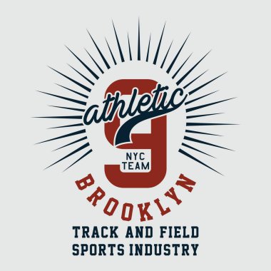grafik atletik Nyc takım Brooklyn
