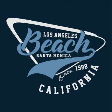grafik Los Angeles Beach California