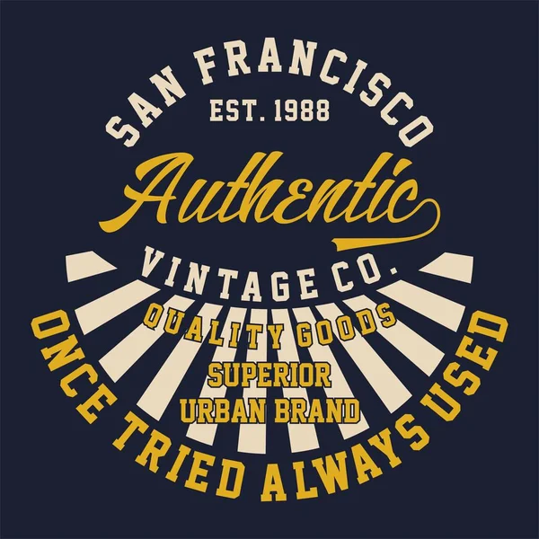 Gráfica SAN FRANCISCO AUTHENTIC VINTAGE — Vector de stock