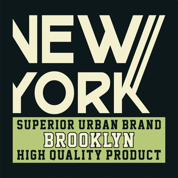 Gráfico new york superior urban brooklyn — Vector de stock