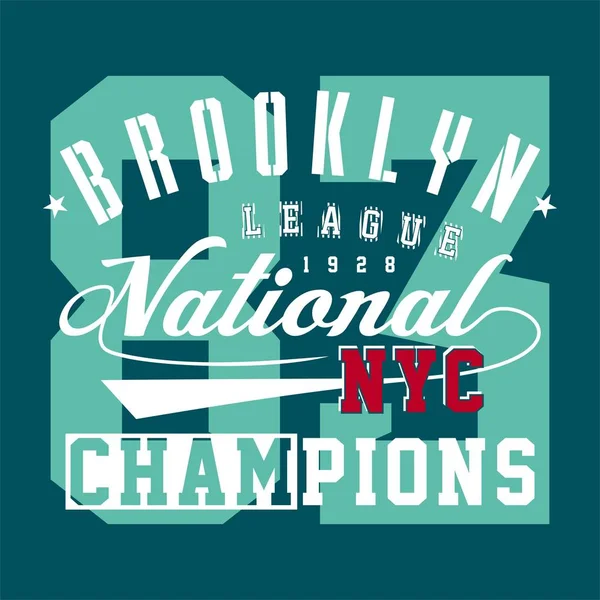 Gráfico brooklyn league nacional — Vector de stock