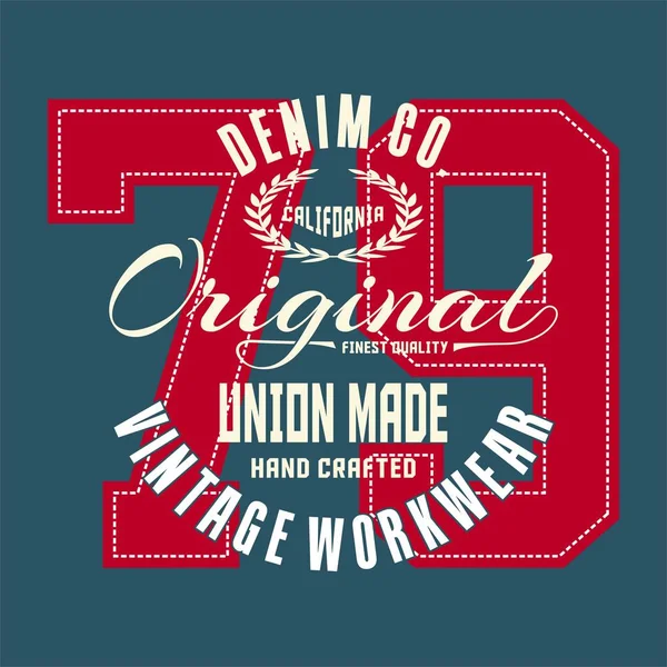 Denim gráfico california original — Vector de stock