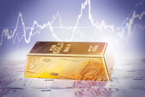 Goldbarren Geld — Stockfoto