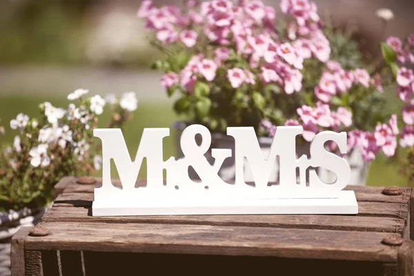 Bruiloft heer & mevrouw — Stockfoto