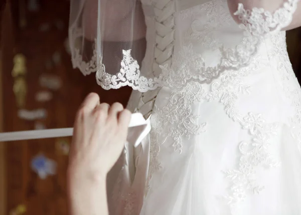 Lace wedding dress — Stock Photo, Image