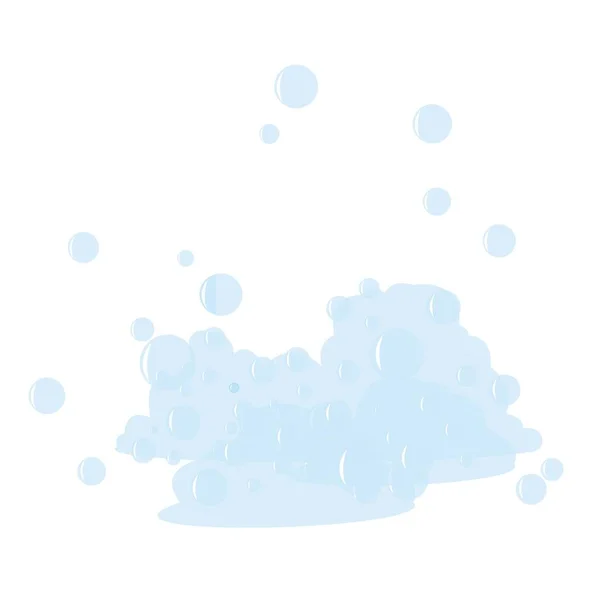 Soap Foam Soap Bubbles Isolated White Background Vector Illustration — Stock Vector