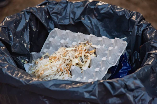 Food Paper Container Trash Bin — Stock Photo, Image