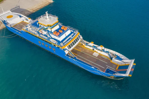 Vista Aérea Del Ferry Vacío Muelle — Foto de Stock