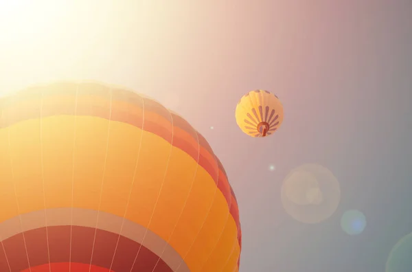 Bottom View Hot Air Ballons Sky — 스톡 사진