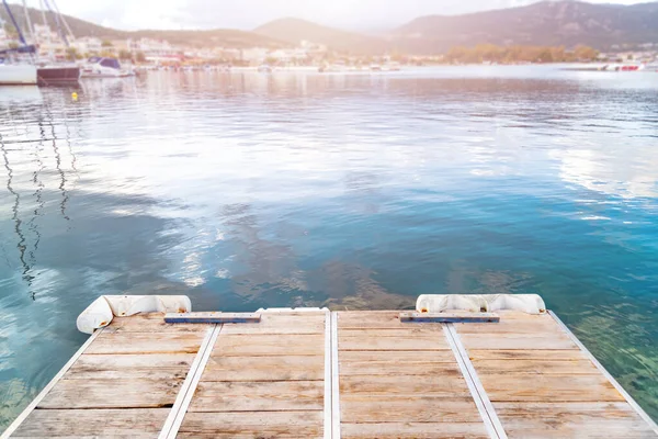 Trägolv Havet Vid Piren — Stockfoto