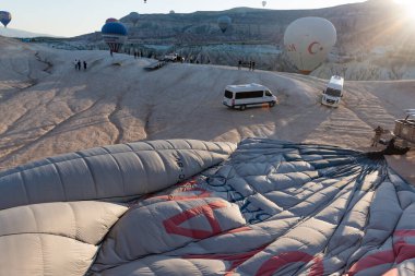 Türkiye 'nin Kapadokya kentinde balon festivali.