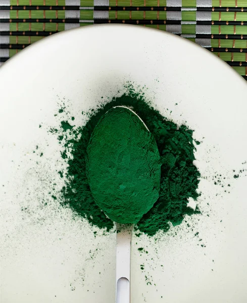 Close View Pile Green Powder — Stock Photo, Image