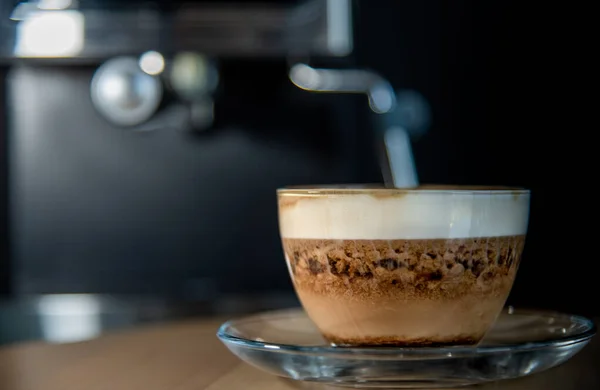 Tasse Kaffee Mit Großem Schaum — Stockfoto