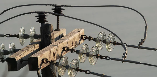 Electric Pole Detail View — Stock Photo, Image