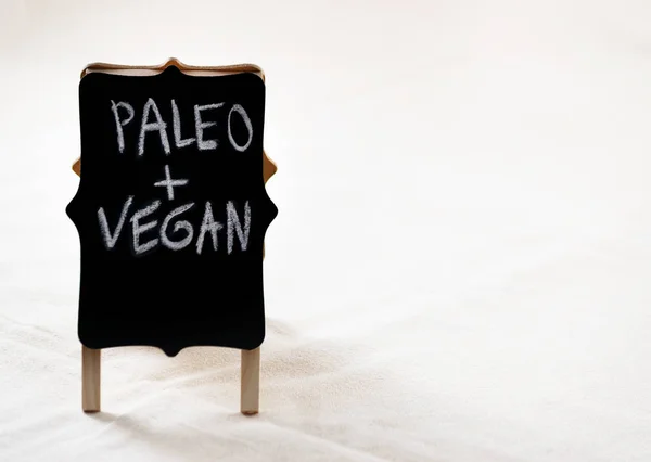 Paleo Vegan Černé Tabule Text — Stock fotografie