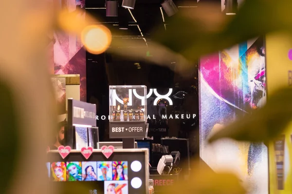 Thesszaloniki Görögország 2019 November Nyx Kozmetikai Üzlet Plázában — Stock Fotó