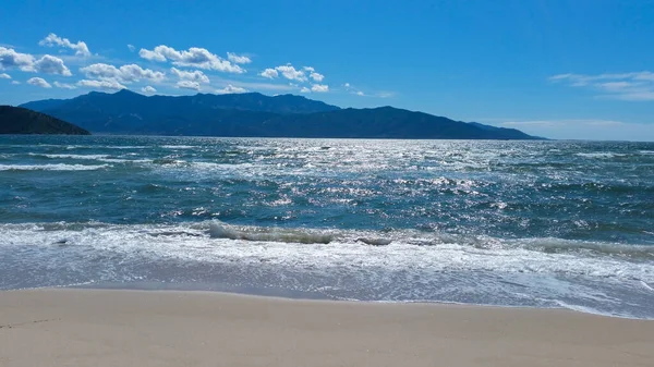 Seascape Com Ondas Espumosas — Fotografia de Stock