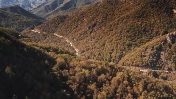 Luchtfoto Van Bergen Natuurlijke Achtergrond — Stockvideo