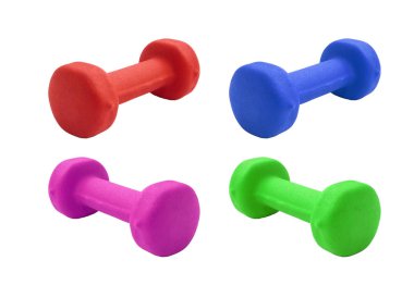 Renkli fitness halter.
