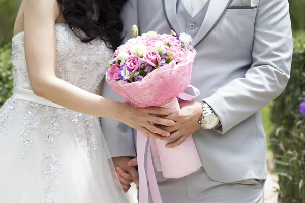 Groom and bride together. Wedding couple — Stock Photo, Image