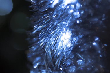 Parlayan ışıklar ve bokeh ile Noel arka plan 