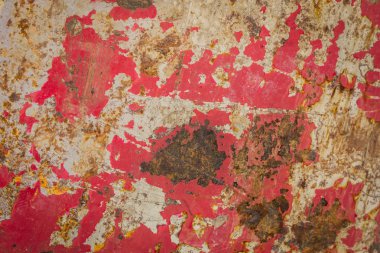 Duvar yüzey pas ve eski boya çatlaklar 