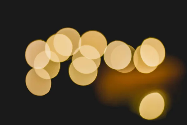 Streszczenie okrągłe bokeh oświetlenie w nocy — Zdjęcie stockowe