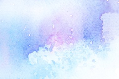 Beyaz kağıda boyalı suluboya ile denizin soyut arkaplan resmi.