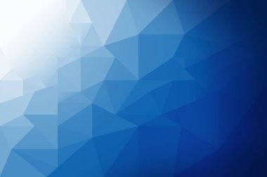 Mavi arkaplan soyut Çokgen (Low-Poly) Üçgen Modern Geometrik. Gradyan stili. Geleceksel Tasarım Arkaplanı