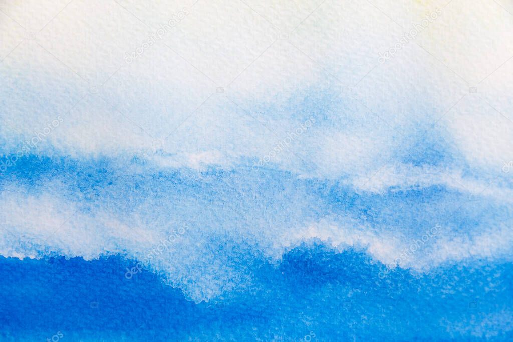 Abstract background image from watercolor on white paper.