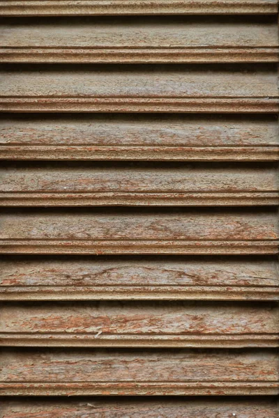 Old Vintage Brown Wood Louver Window Ingredient Home Decoration — Stock Photo, Image