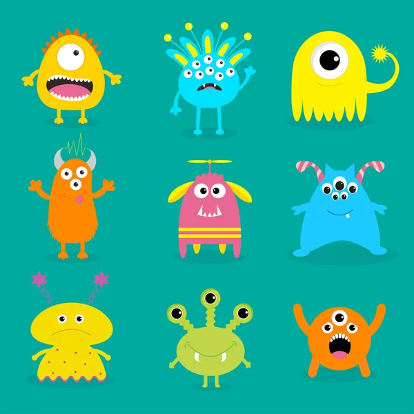 Set Of Monsters Isolated On White Background Stock Illustration - Download  Image Now - Monster - Fictional Character, Cartoon, Characters - iStock