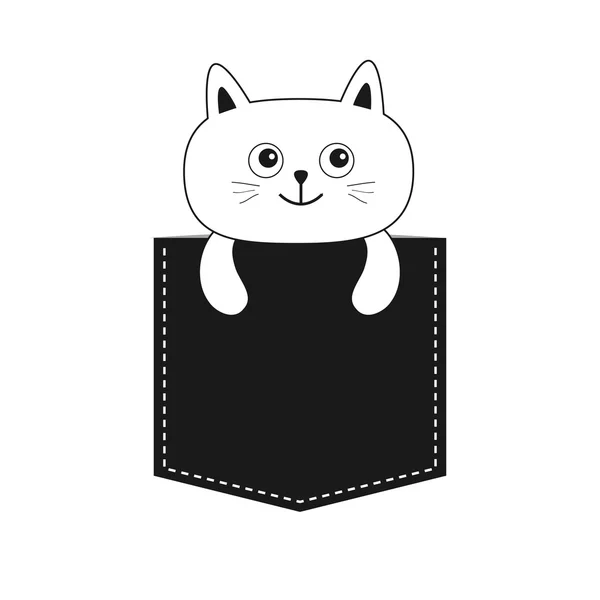 Симпатичная кошка в кармане — стоковый вектор