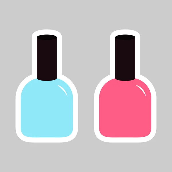 Nail polishes stickers — Stock Vector